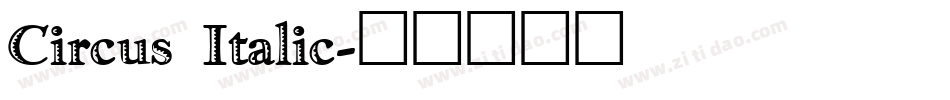 Circus Italic字体转换